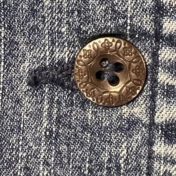 Alfred Dunner Womens Embroidered Denim Vest Size 12 Button Front Sleeveless - Picture 8 of 13